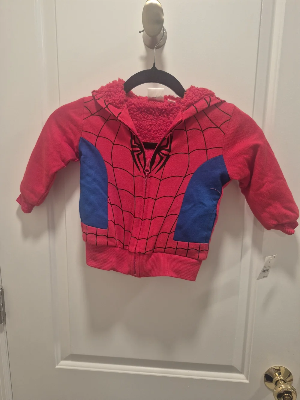 Marvel Red and Blue Spider-Man Sherpa Hoodie - Picture 1 of 3